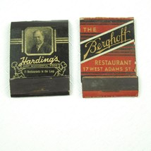 2 Vintage Matchbook Covers Harding&#39;s &amp; The Berghoff Restuarant, Chicago Illinois - £15.61 GBP