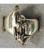 1 DELUXE CRAWLING SKELETON SILVER BIKER RING BR189 mens jewelry RINGS NE... - $16.91 CAD