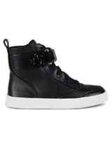 Karl Lagerfeld Paris Jeren Embellished Leather High-Top Sneakers Size 6.... - £116.65 GBP