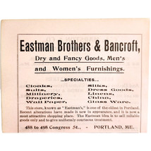 1906 Eastman Brothers &amp; Bancroft Dept Store Advertisement Portland Maine... - $19.99