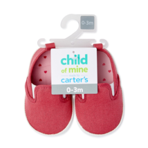 Child Of Mine By Carter&#39;s Baby Girl&#39;s Heart Slip On Sneakers - New - Size NB - £10.23 GBP