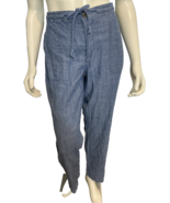 Merona Blue Cotton Drawstring Waist Relaxed Pants Size M - $28.49
