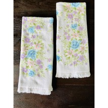 Vintage Springmade Floral Flower Power Set Of 2 Bath Towels - £19.83 GBP
