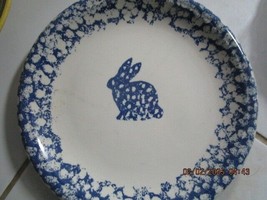 FOLK CRAFTS TIENSHAN RABBIT PLATE 10.25&quot; ^^ - $19.80