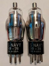 Type 78 Ken-Rad US Navy CKR-78 Matched Pair Tubes Matching Codes No. 78 #78 - $9.50