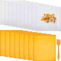 8 Pcs Silicone Dehydrator Sheets With Edge And 10 Pcs Mesh Dehydrator Mats With  - £48.24 GBP