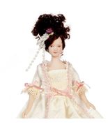 Victorian Mother Lady Doll G7641 Porcelain White Gown Dollhouse Miniature - £12.83 GBP