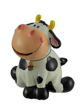 Scratch &amp; Dent Belle the Black and White Hungry Cow Coin Bank - £15.69 GBP