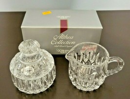 Gorham Althea Collection Full Lead Crystal Sugar And Creamer Set (NEW) - £15.42 GBP