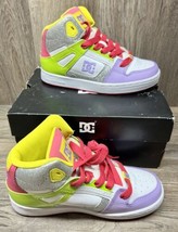 DC Shoes US 3 Rebound High Hi Top Skate 302676A White/ Purple/Green - New In Box - £12.36 GBP