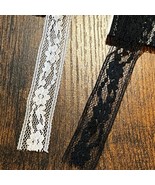 Vintage Floral Lace Trim Ribbon Set In Black &amp; White - $6.58 CAD