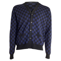 Louis Vuitton Check Cardigan In Wool Men Blue Xl - £579.56 GBP