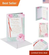 Luxury Embossed Daughter Birthday Card with Foil Accents and Ribbon - $11.11
