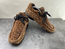 Roper Boots Women 10.5M Country Cassie Shoes Black Brown Suede Cheetah B... - $27.54