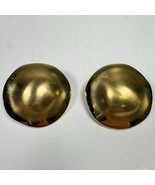 Givenchy Paris New York Gold Tone Dome Earrings Logo Signed Vtg - $914.97 MXN