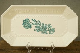 Vintage PFALTZGRAFF PFA40 Pattern Oblong Bread Tray Green Floral Joyous ... - $21.03