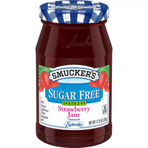 6 Smucker&#39;s Sugar Free Seedless Strawberry Jam, 12 Oz , Case Of 6  - £21.64 GBP