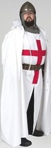 Red Templar Crusader Tunic Surcoat &amp; Cloak Reenactment SCA Larp Medieval... - £258.35 GBP