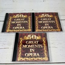 BMC Music 50 Great Moments in Opera 3 CD Set  Placido Domingo Luciano Pavarotti - £5.57 GBP