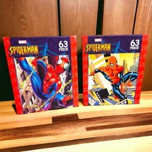 Lot of 2 Marvel Spiderman 2004 63-Piece Puzzles 11&quot; x 12.5&quot; Swing Time N... - £14.62 GBP