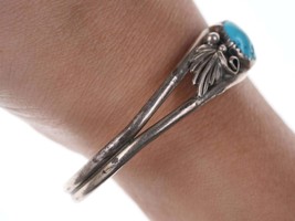 Vintage Navajo Sterling/turquoise cuff bracelet w - £75.17 GBP