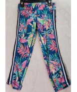 Athleta Capri Leggings Girls Size L/12 Multicolor Floral Polyester Elast... - $23.93 CAD