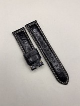 for Panerai black leather watch strap saw a PAM 22mm Without clasp - $23.45