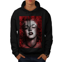Wellcoda Marilyn Deep Red Lips Mens Hoodie, Female Casual Hooded Sweatshirt - £26.20 GBP+