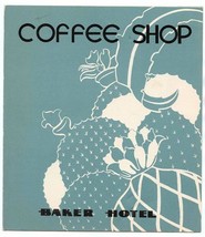Baker Hotel Coffee Shop Dinner Menu 1949 Dallas Texas  - £68.50 GBP
