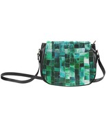Green Emerald Tile Patttern Saddle Bag Shoulder Bag - $67.91 CAD