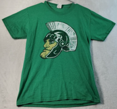 Michigan State T Shirt Mens Small Green Knit Cotton Short Sleeve Crew Neck - £8.22 GBP