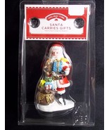Small Christmas Village figurine Santa Carries Gifts Holiday Time - $5.95