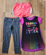 Girls Clothing Lot 3pc Size 6(x) Danskin Leggings, Nike Shorts, Trolls N... - €8,50 EUR