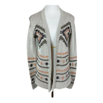 J. Jill Sweater Womens XS Cardigan Aztec Tribal Textured Knit Open Cotton Blend - £15.97 GBP