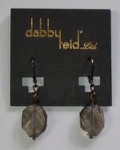 Dabby Reid Ronnie Mae Smoky Topaz Quartz Drop Earrings Hematite-plated RME 6184B - £12.66 GBP