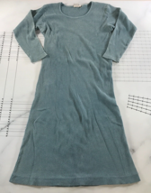 Liz &amp; Jane Clothes Long Sleeve Tent Shirt Dress Womens Small Blue Waffle - £21.79 GBP