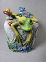 Tree Frog Puzzle Trinket Box 2004 Jive DOW Complete 4.5&quot; x 4&quot; Mushroom Key. - £31.79 GBP
