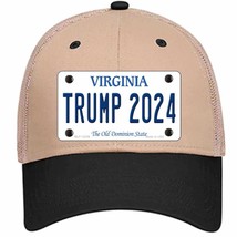 Trump 2024 Virginia Novelty Khaki Mesh License Plate Hat - £22.79 GBP