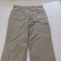 Carhartt 102291 Relaxed Fit Mens Tan/Khaki Cotton Blend Pants Size 34×34 (34×32) image 11