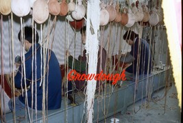 Original Shanghai Rug Factory Workers Weaving Trimming 4 35mm Photo Slides - £22.27 GBP