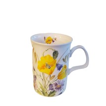 English Meadow Bone China Mug Roy Kirkham Yellow Floral Vtg Free Shipping - £20.39 GBP