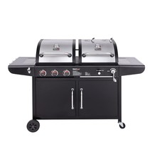 3-Burner 25,500-Btu Dual Fuel Gas And Charcoal Grill Combo, Cabinet Styl... - $543.99