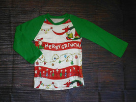 NEW Boutique Dr Seuss Grinch who Stole Christmas Boys Long Sleeve Shirt - £8.20 GBP