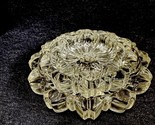 3 Nesting Flowers Clear Glass Ashtrays Ash Tray, Floral shape in Excelle... - $14.85