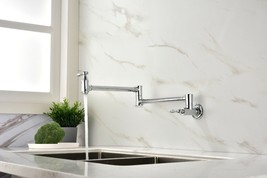 Pot Filler Faucet Wall Mount Chrome Brass - $108.44