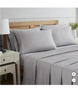 Highland Park Sheet Set Gray 6-Piece Flat Fitted Pillowcases 1000 Thread... - $312.15 CAD+
