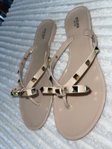 Steven by Steve Madden Deena nude, gold studs Shoes Sandals sz 8.5 new - £51.84 GBP