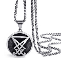 Church of satan seal lucifer victoria sigil satanic stainless steel necklace 1 thumb200