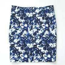 NWT MM. Lafleur Cobble Hill in Blue Ivory Floral Cotton Pencil Skirt 1+ - £40.24 GBP