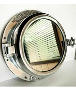 40.64 cm Nickel Plated Heavy Canal Boat Porthole Window Ship Round Mirro... - £169.09 GBP